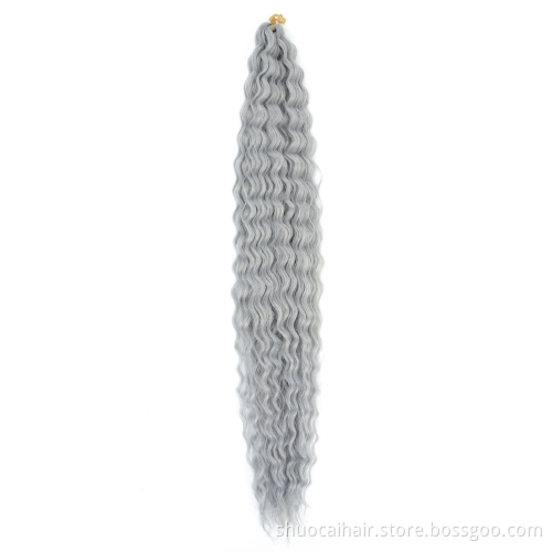 SC 30 Inch Bohemia Crochet Hair Extensions Goddess Synthetic Braiding hair Curly Colored Long Soft Synthetic Hair Extensions